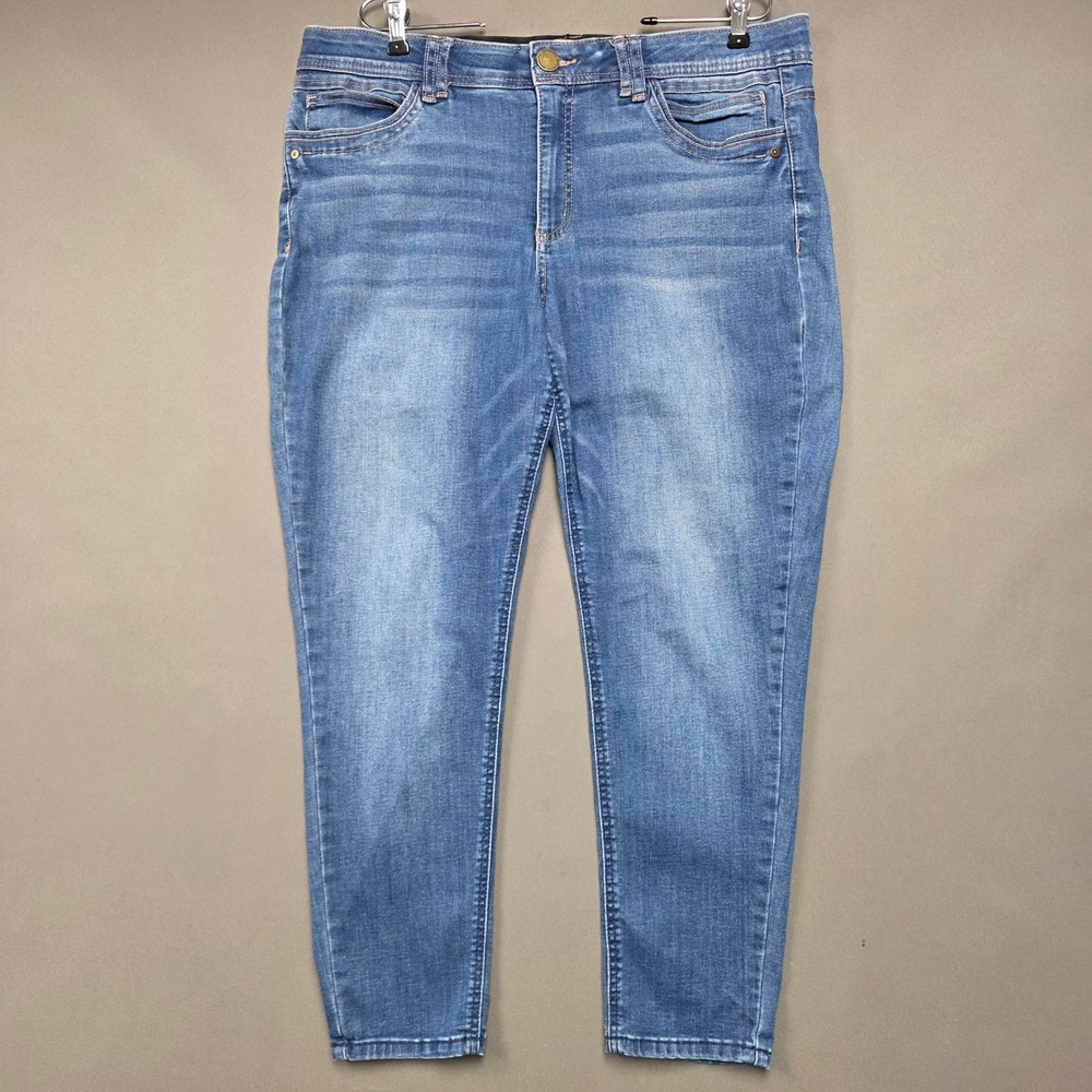 Democracy Ab Technology Jeans Women's Slim Straight Leg Blue 16